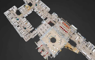 Bovenaanzicht van het floorplan Dollhouse