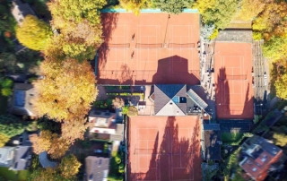 Drone foto van tennis club 't Melkhuisje